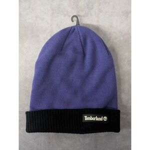 Timberland Men YC Cuff Beanie Hat Black Purple New Winter